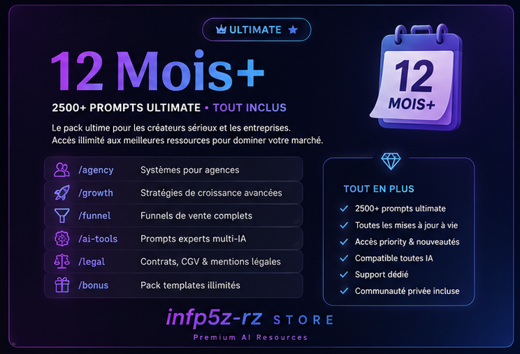 Pack 12 Mois plus