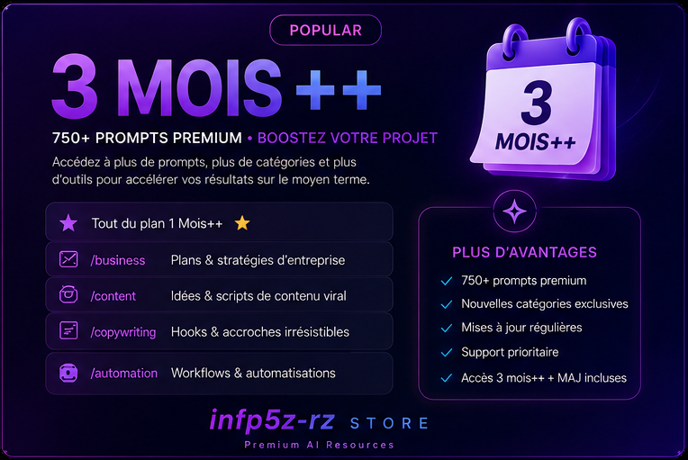pack 3 MOIS++
