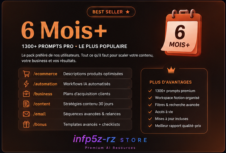 Pack 6 Mois plus